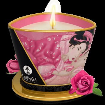 Bougie de massage lueur et caresses - Aphrodisia Rose