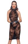 F240 Robe midi en tulle avec bretelles en velours dans le dos