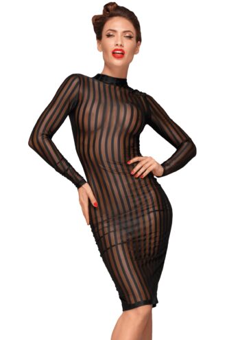 F182 Robe classique en tulle élastique