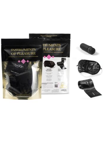 Coffret Plaisir - Masque, liens sensuels, stimulateur, dosette