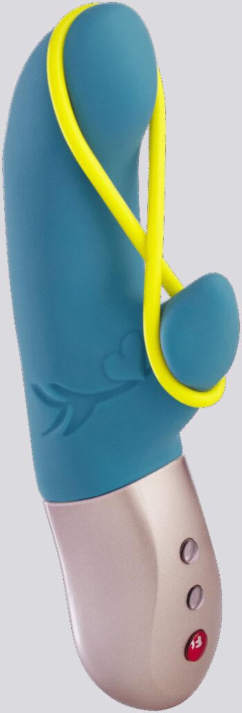 Amorino - Vibromasseur Rabbit silencieux - Pétrole et jaune fluo
